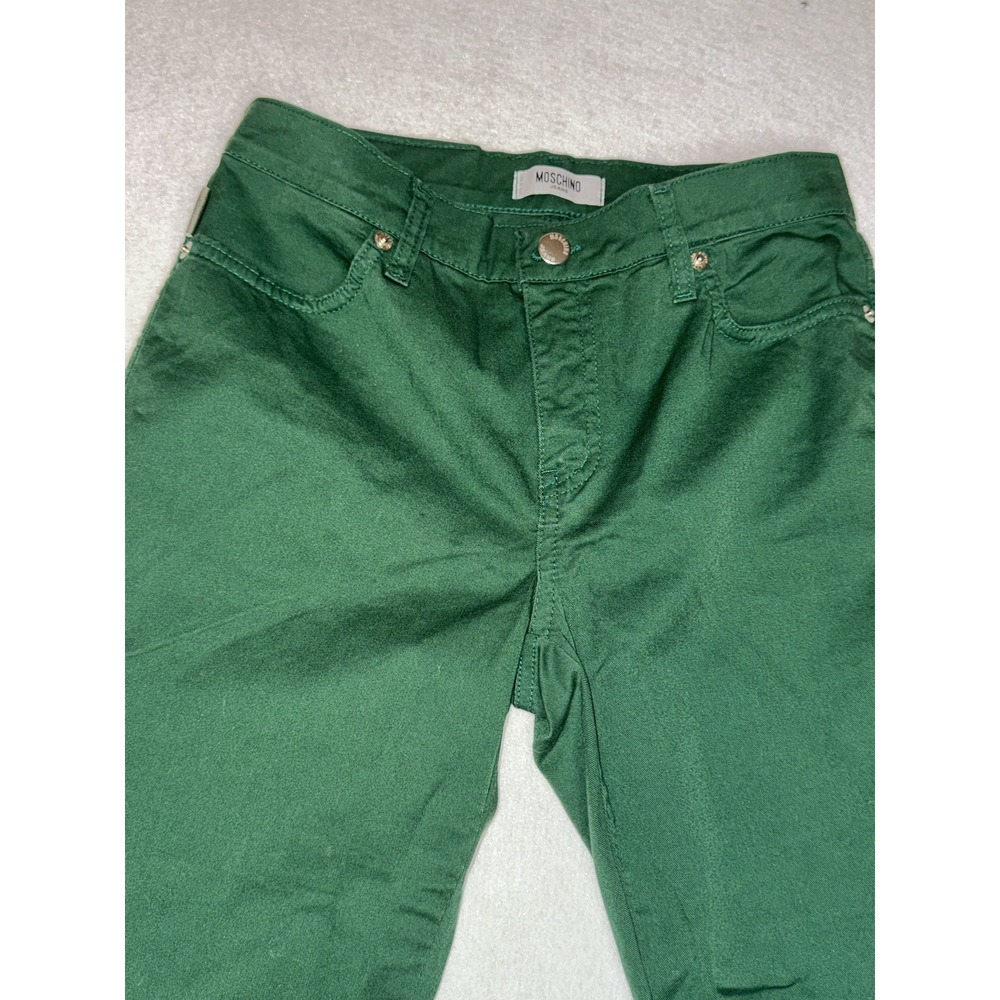Vintage Moschino Jeans DONNA Green Pants Size 27 Made in Italy
